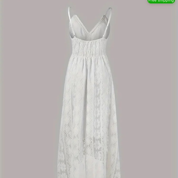 Vibrant Bohemian Lace Hem Maxi Swing Sundress - Picture 3 of 6